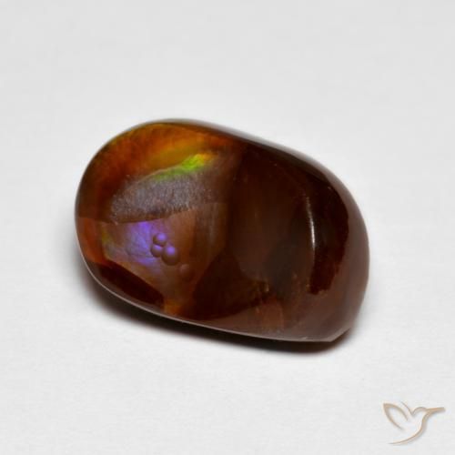 Agate de feu Multicolore naturelle Fantaisie, 5.66 ct, Opaque