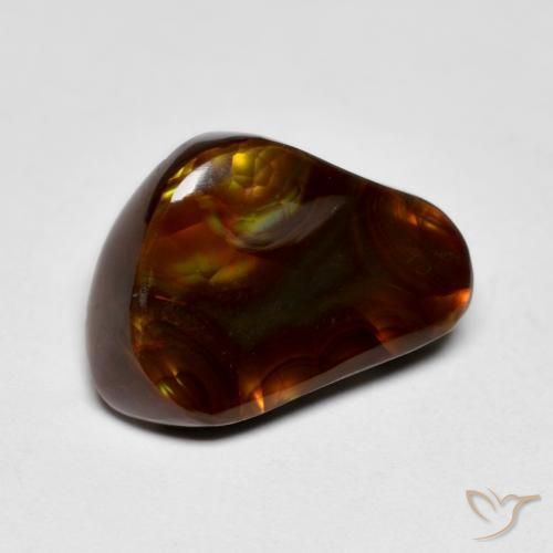 Agate de feu Multicolore naturelle Fantaisie, 7.05 ct, Opaque