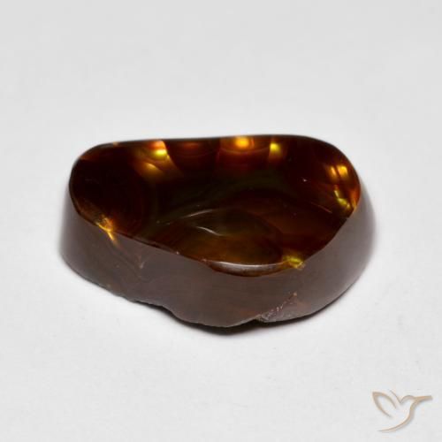 Agate de feu Multicolore naturelle Fantaisie, 7.05 ct, Opaque