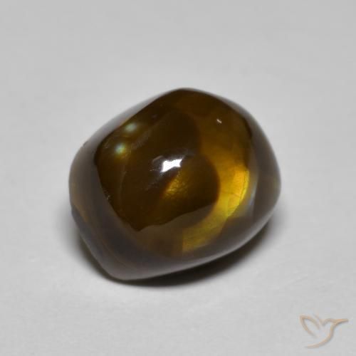 4.61ct Naturel Multicolore Agate de feu, Fantaisie, Opaque