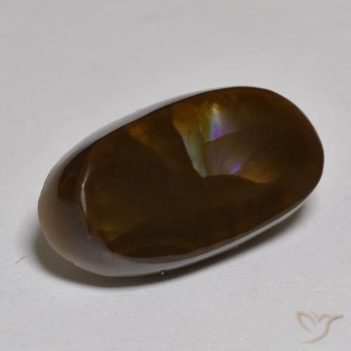 Agate de feu Multicolore naturelle ovale, 6.13 ct, Opaque