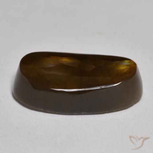 Agate de feu Multicolore naturelle ovale, 6.13 ct, Opaque