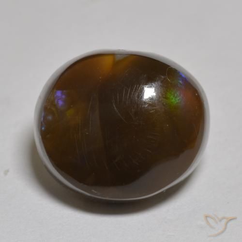5.99ct Naturel Multicolore Agate de feu, Fantaisie, Translucide