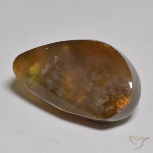 Agate de feu Multicolore naturelle Fantaisie, 11.60 ct, Translucide
