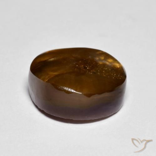 Agate de feu Multicolore naturelle Fantaisie, 6.82 ct, Translucide
