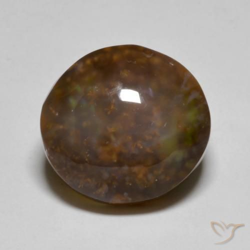 11.47ct Naturel Multicolore Agate de feu, ovale, Translucide