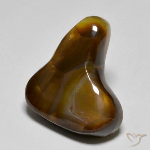 Agate de feu Multicolore naturelle Fantaisie, 11.42 ct, Translucide