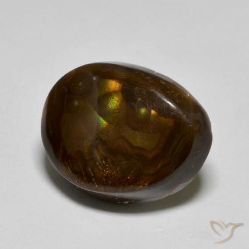 Agate de feu Multicolore naturelle Fantaisie, 8.25 ct, Translucide