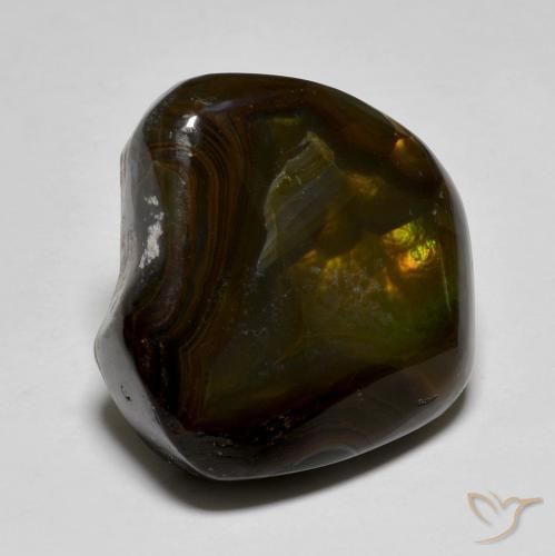 Agate de feu Multicolore naturelle Fantaisie, 15.40 ct, Translucide
