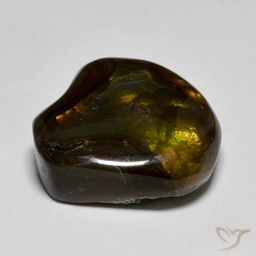 Agate de feu Multicolore naturelle Fantaisie, 15.40 ct, Translucide