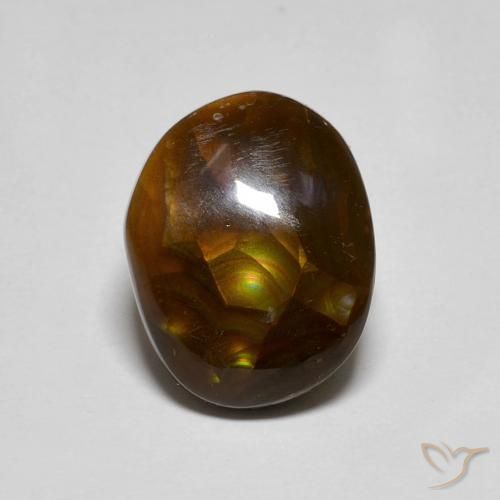 Agate de feu Multicolore naturelle Fantaisie, 4.60 ct, Translucide