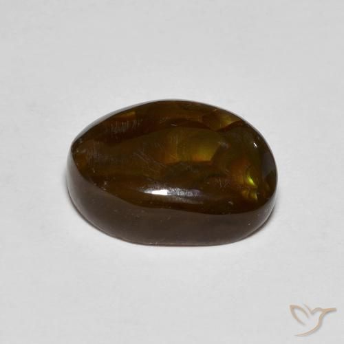 Agate de feu Multicolore naturelle Fantaisie, 4.60 ct, Translucide