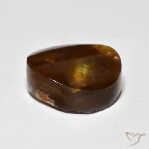 Agate de feu Multicolore naturelle Fantaisie, 6.45 ct, Opaque