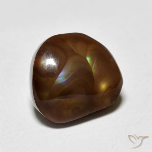 Agate de feu Multicolore naturelle Fantaisie, 4.71 ct, Opaque