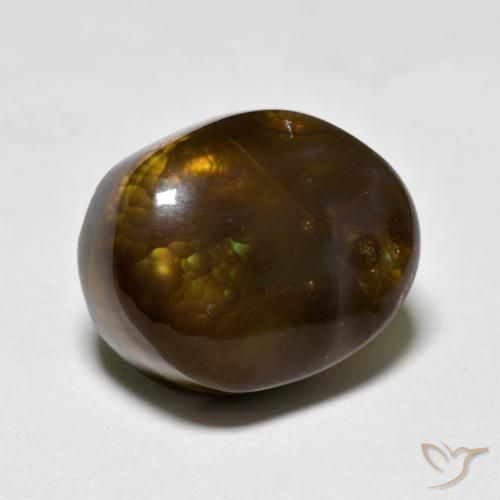 Agate de feu Multicolore naturelle Fantaisie, 6.75 ct, Opaque