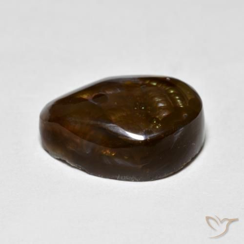 Agate de feu Multicolore naturelle Fantaisie, 8.92 ct, Opaque