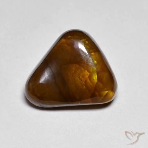 4.36ct Naturel Multicolore Agate de feu, Trillion, Opaque