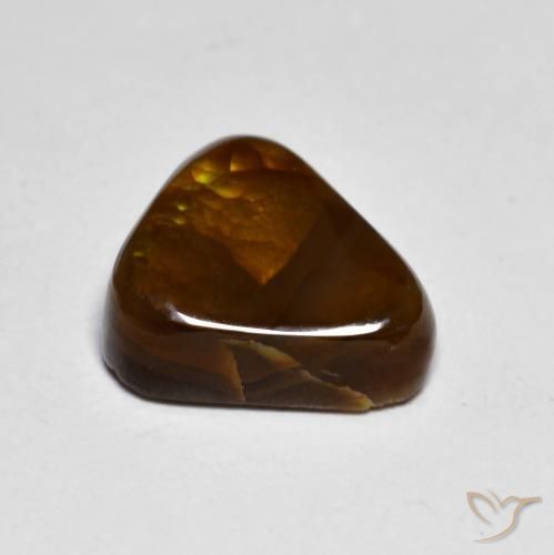 Agate de feu Multicolore naturelle Trillion, 4.36 ct, Opaque