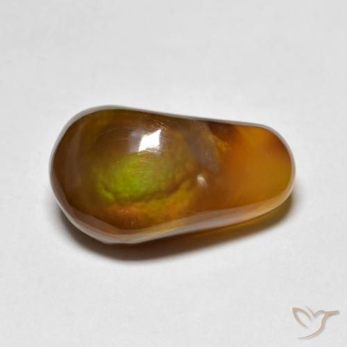 6.51ct Naturel Multicolore Agate de feu, Fantaisie, Translucide