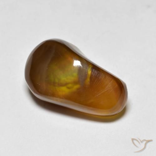 Agate de feu Multicolore naturelle Fantaisie, 6.51 ct, Translucide