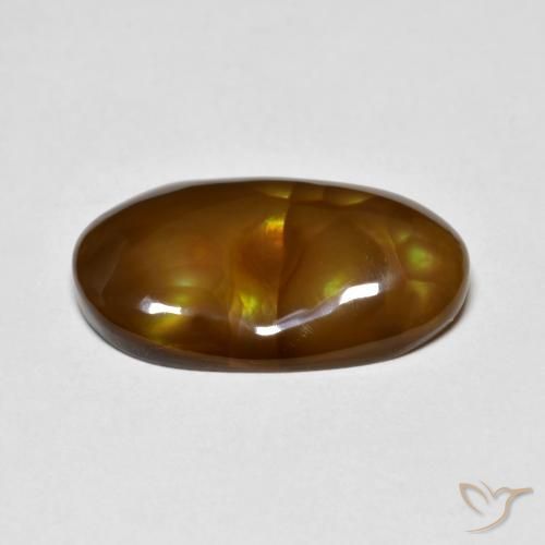 Agate de feu Multicolore naturelle Fantaisie, 5.46 ct, Opaque