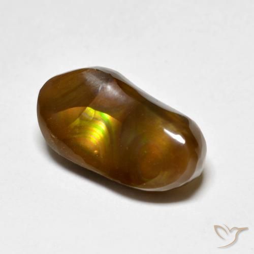 Agate de feu Multicolore naturelle Fantaisie, 4.96 ct, Opaque