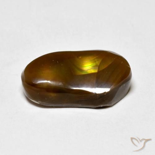 Agate de feu Multicolore naturelle Fantaisie, 4.96 ct, Opaque
