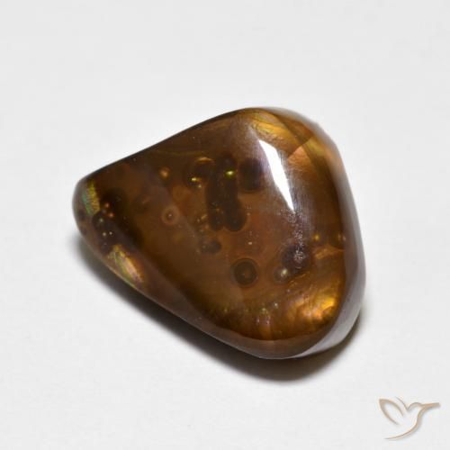 Agate de feu Multicolore naturelle Fantaisie, 5.65 ct, Opaque