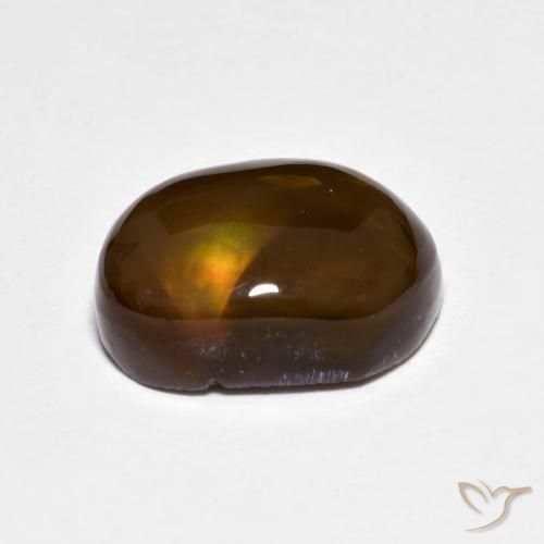 Agate de feu Multicolore naturelle Fantaisie, 4.79 ct, Translucide