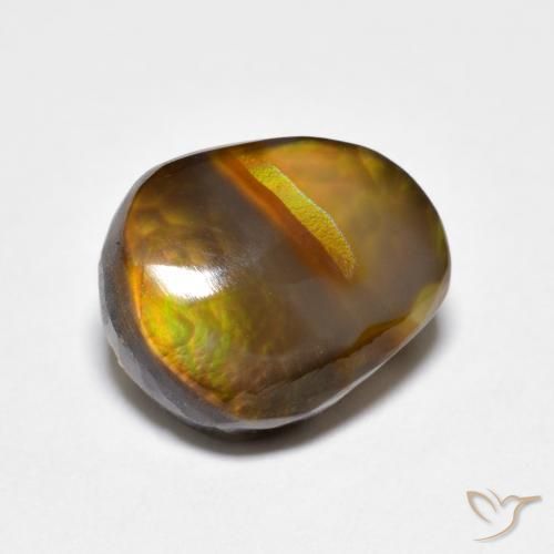 Agate de feu Multicolore naturelle Fantaisie, 5.37 ct, Opaque
