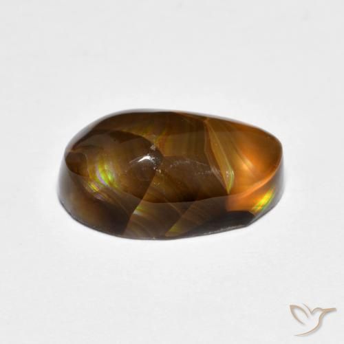 Agate de feu Multicolore naturelle Fantaisie, 3.99 ct, Opaque