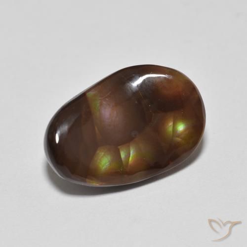 Agate de feu Multicolore naturelle Fantaisie, 3.68 ct, Opaque