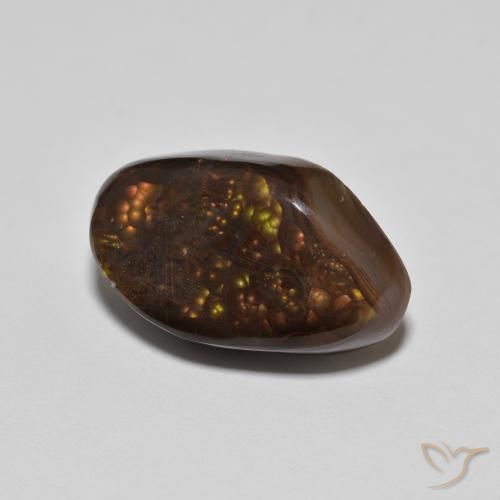 Agate de feu Multicolore naturelle Fantaisie, 8.77 ct, Opaque