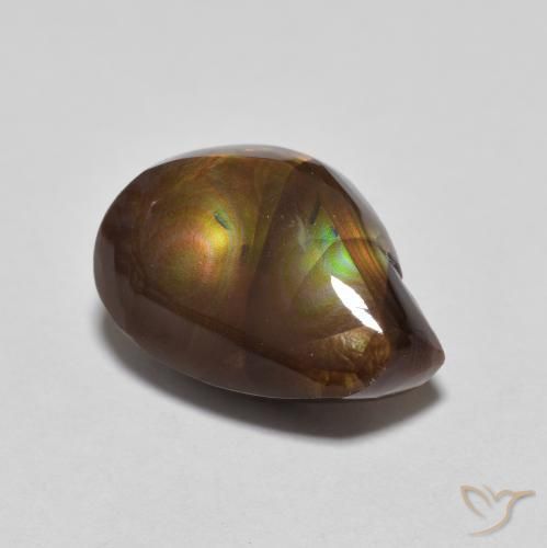 Agate de feu Multicolore naturelle Fantaisie, 4.02 ct, Opaque