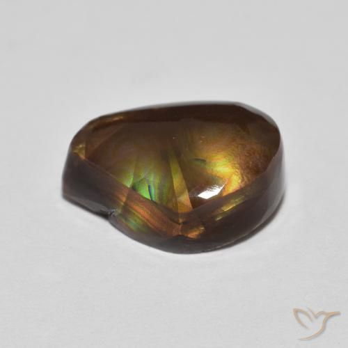 Agate de feu Multicolore naturelle Fantaisie, 4.02 ct, Opaque