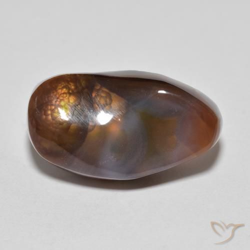 8.43ct Naturel Multicolore Agate de feu, Fantaisie, Opaque