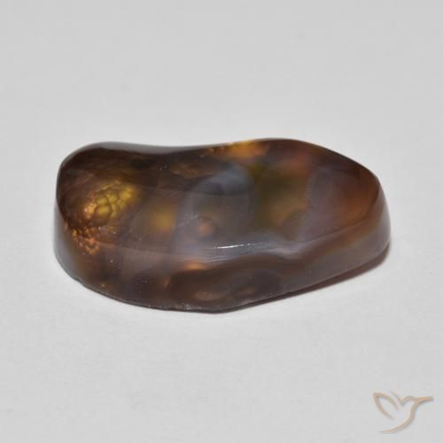 Agate de feu Multicolore naturelle Fantaisie, 8.43 ct, Opaque