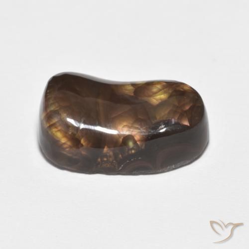 Agate de feu Multicolore naturelle Fantaisie, 6.46 ct, Translucide