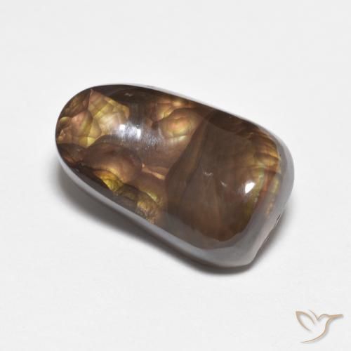 Agate de feu Multicolore naturelle Fantaisie, 6.46 ct, Translucide