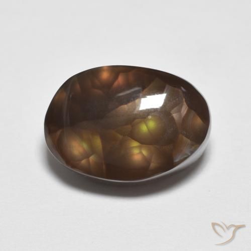6.12ct Naturel Multicolore Agate de feu, Fantaisie, Opaque