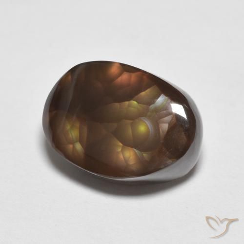 Agate de feu Multicolore naturelle Fantaisie, 6.12 ct, Opaque