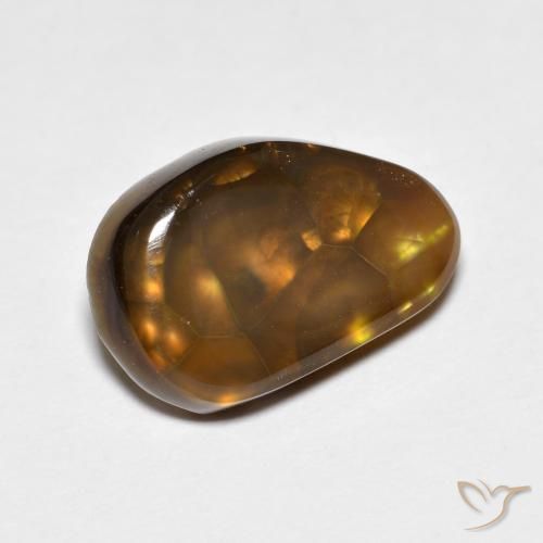 Agate de feu Multicolore naturelle Fantaisie, 5.21 ct, Opaque