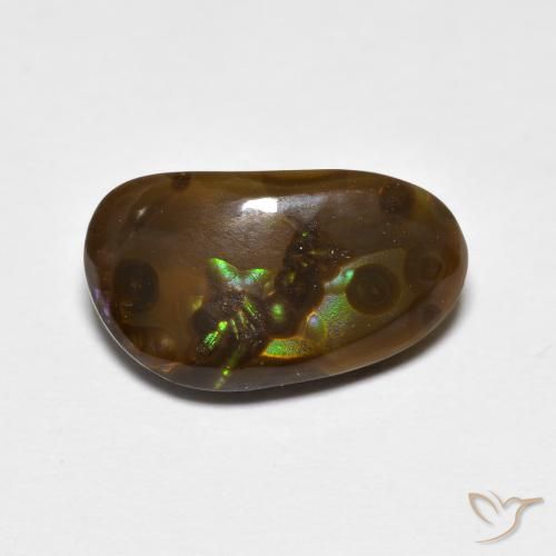 4.62ct Naturel Multicolore Agate de feu, Fantaisie, Opaque