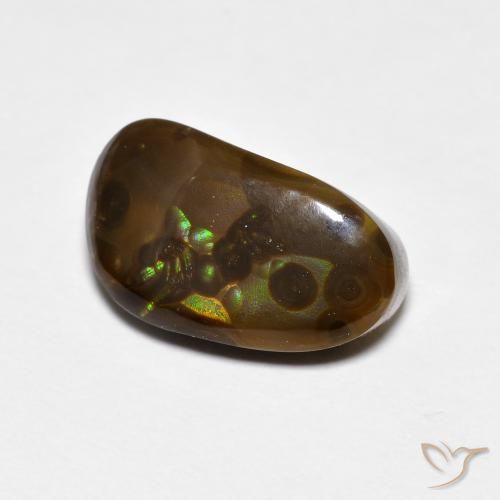Agate de feu Multicolore naturelle Fantaisie, 4.62 ct, Opaque