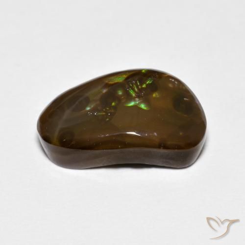 Agate de feu Multicolore naturelle Fantaisie, 4.62 ct, Opaque