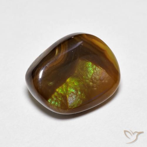 Agate de feu Multicolore naturelle Fantaisie, 3.81 ct, Opaque