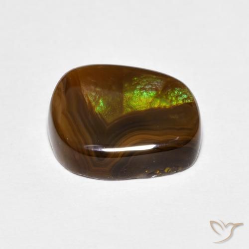 Agate de feu Multicolore naturelle Fantaisie, 3.81 ct, Opaque