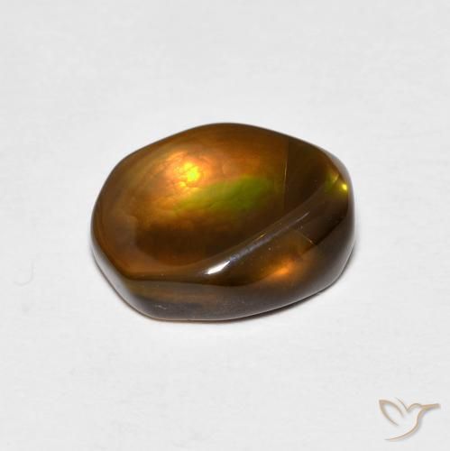 Agate de feu Multicolore naturelle Fantaisie, 2.46 ct, Opaque