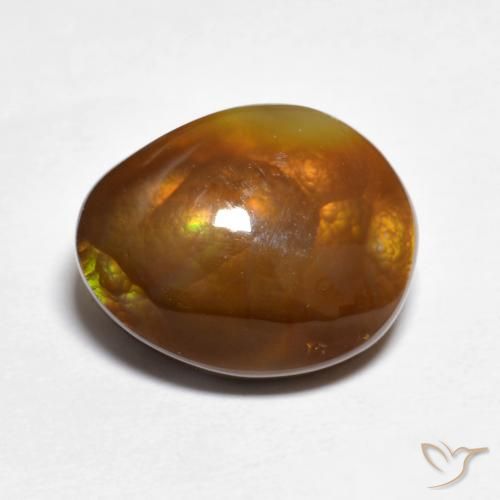 7.50ct Naturel Multicolore Agate de feu, Fantaisie, Translucide