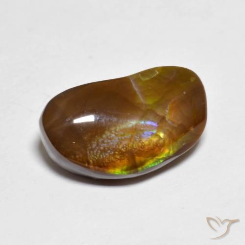 Agate de feu Multicolore naturelle Fantaisie, 4.95 ct, Opaque